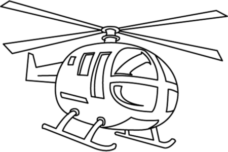 Coloriage Hélicoptère 01 – 10doigts.fr